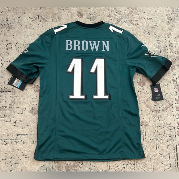 Nike Authentic On Field Philadelphia Eagles AJ Brown Green Jersey Men’s Sz: M - Picture 3 of 8